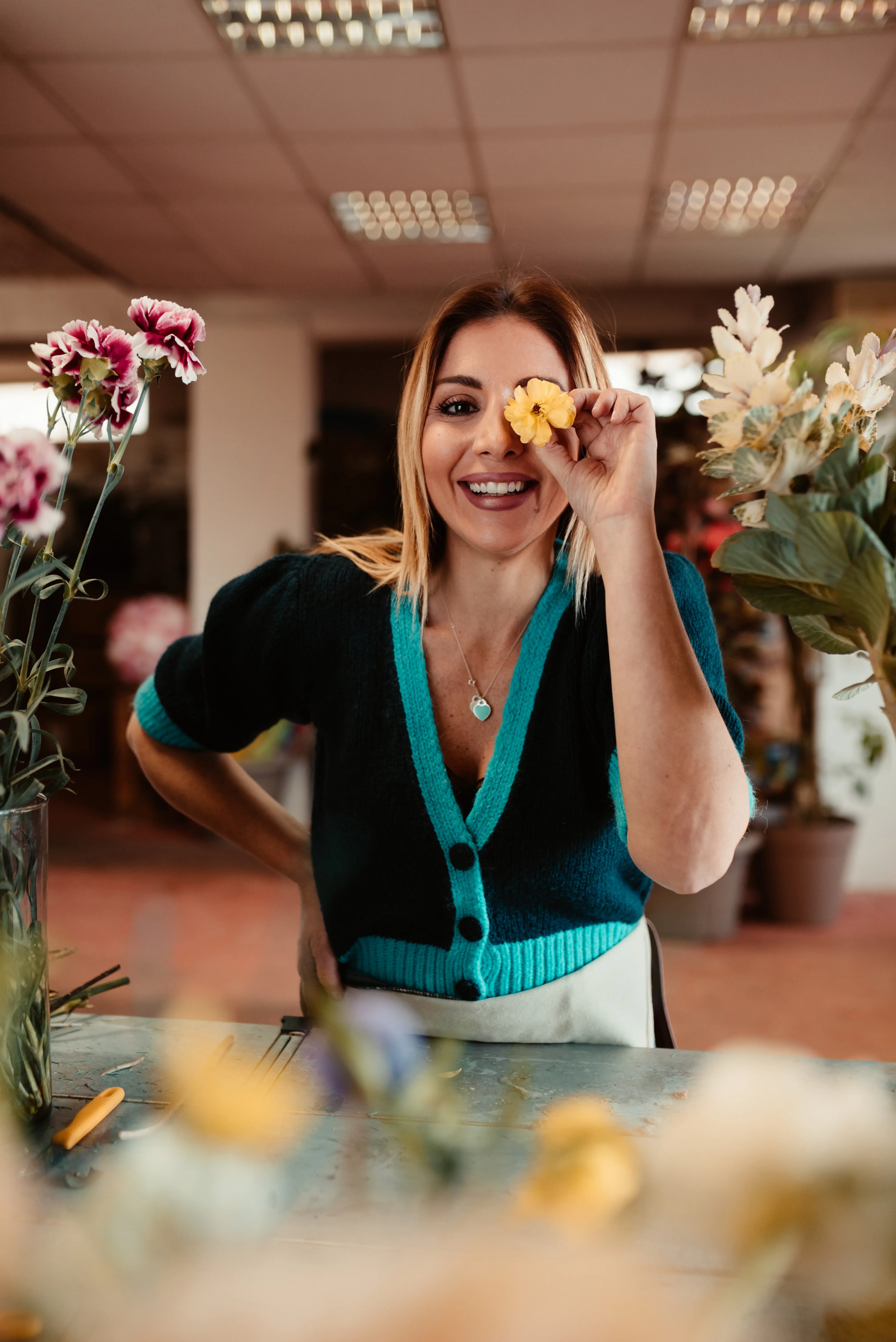 Fiori di stagione nello studio